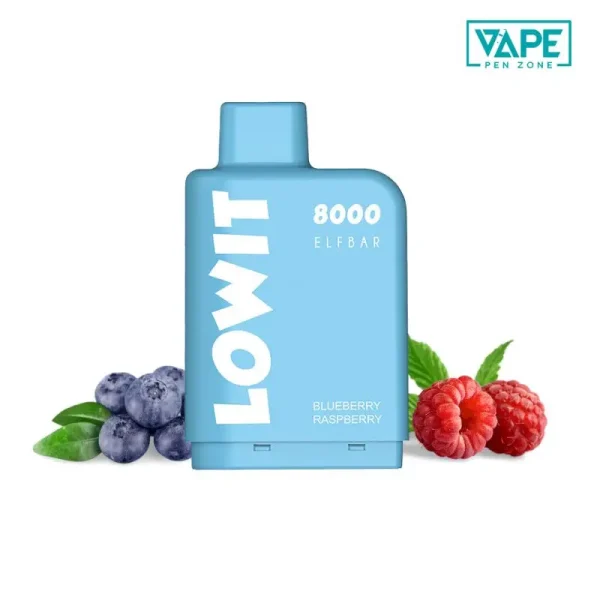 Blueberry Raspberry ELF BAR Lowit pod 8000 puffs