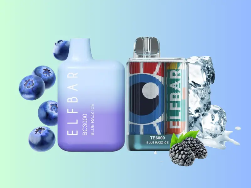 Elfbar 3000 And Elfbar TE6000 Blue Razz Ice Flavour