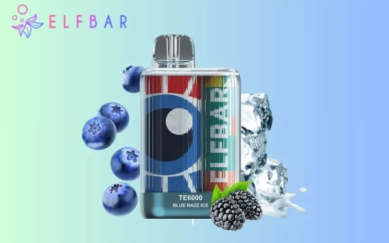 Elfbar TE6000 Blue Razz Ice Flavour