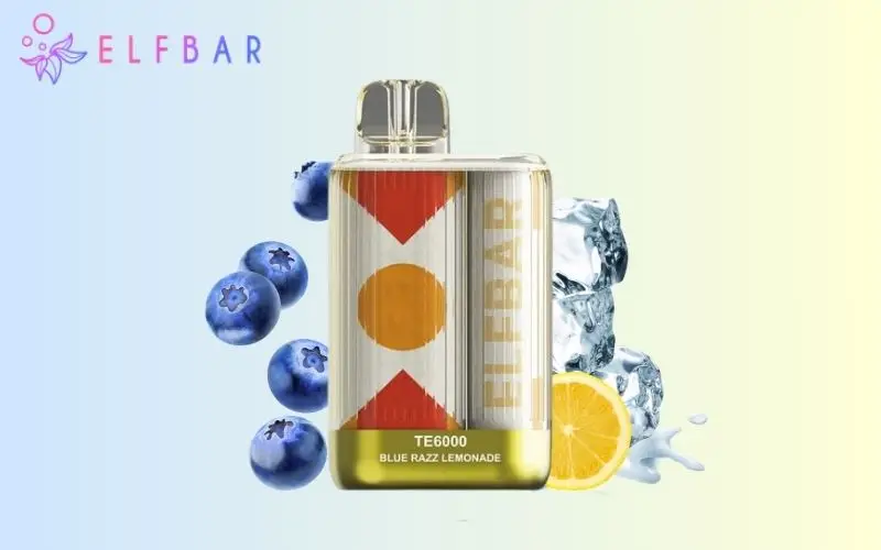 Elfbar TE6000 Blue Razz Lemonade Flavour