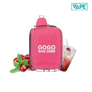 GOGO BAR 3500 Puffs Cranberry Soda Water