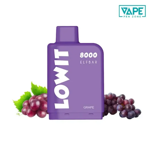 Grape ELF BAR Lowit pod 8000 puffs