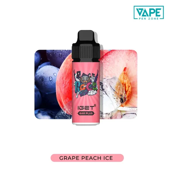 Grape Peach Ice IGET Bar Plus 6000 Puffs