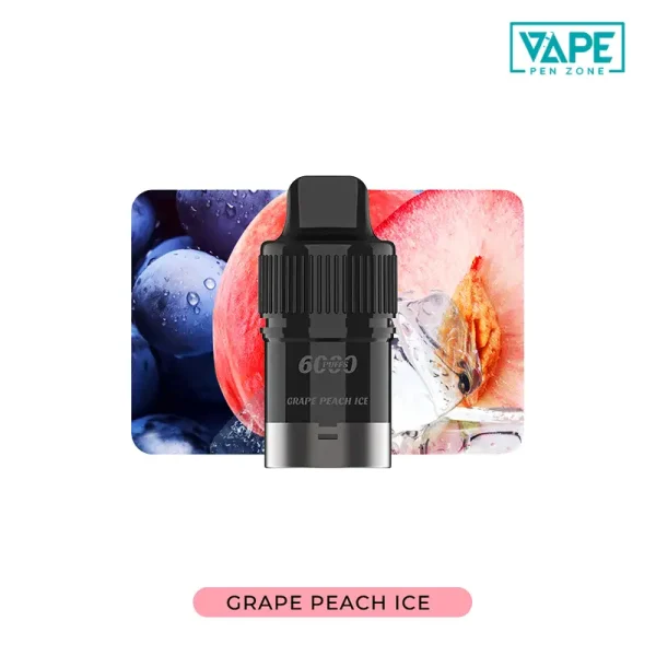 Grape Peach Ice IGET Bar Plus Pods 6000 Puffs