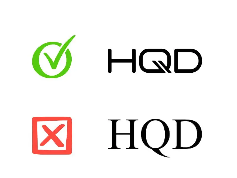 How To Spot Fake HQD: Logo