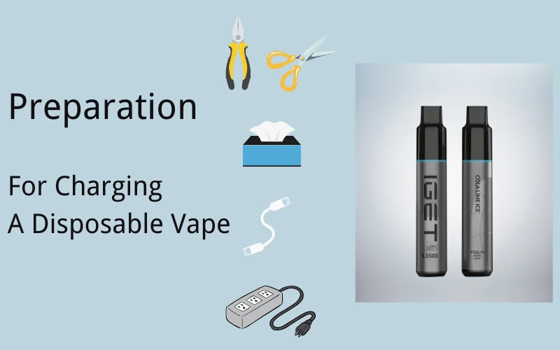 how to recharge a disposable vape preparation for charging