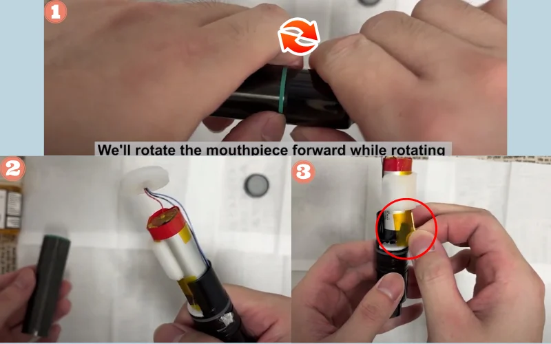 how to recharge a disposable vape remove the mouthpiece of the disposable vape