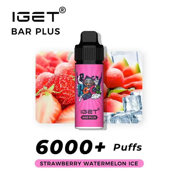 nicotine free iget bar plus vape kit strawberry watermelon ice