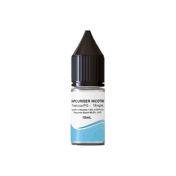 nicshot vapouriser nicotine freebase unflavoured 18mg