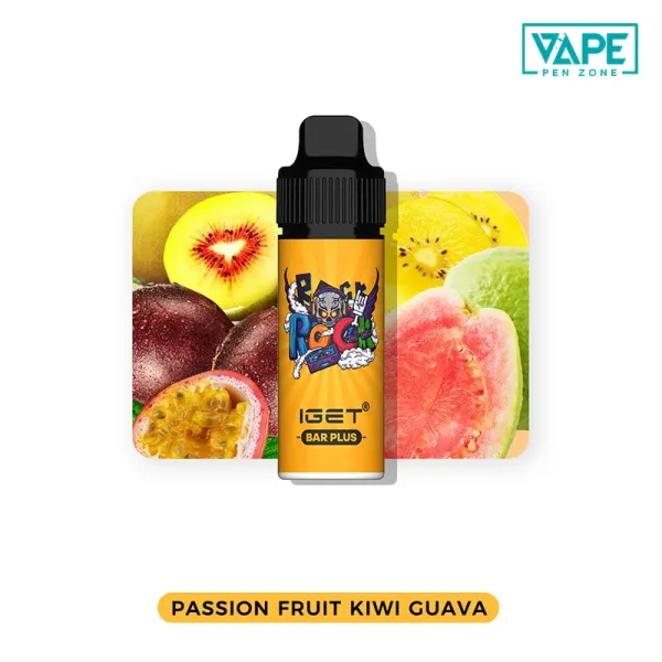 passion fruit kiwi guava iget bar plus 6000 puffs