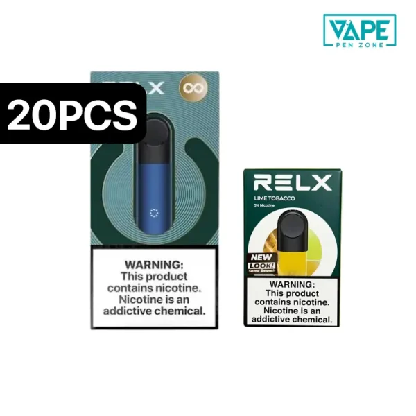 RELX Infinity device and lime tobacco pod bundle sale now