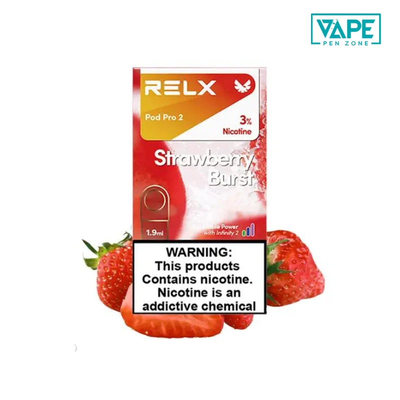 Disposable Vape Online Store - Vapepenzone RELX Infinity 2 Pod (Pod Pro 2) - Strawberry Burst