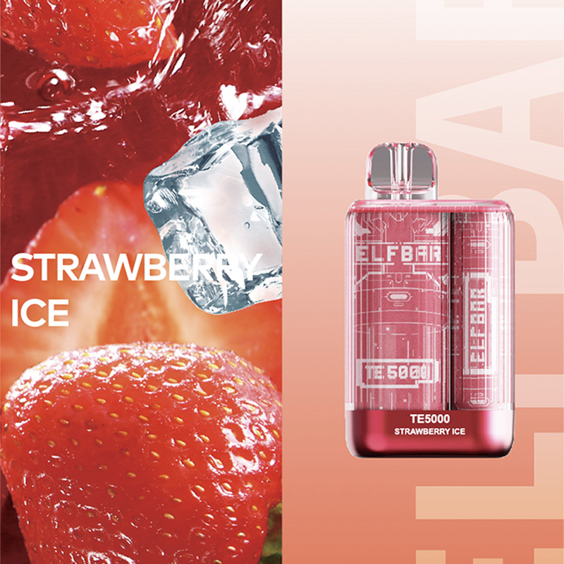 strawberry ice elf bar te5000 3 1