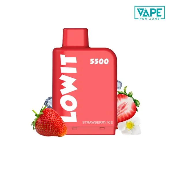 Strawberry Ice ELF BAR Lowit pod 5500 puffs