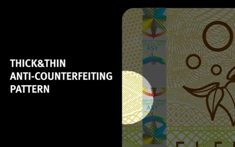 Thick&Thin Anti Counterfeiting Pattern