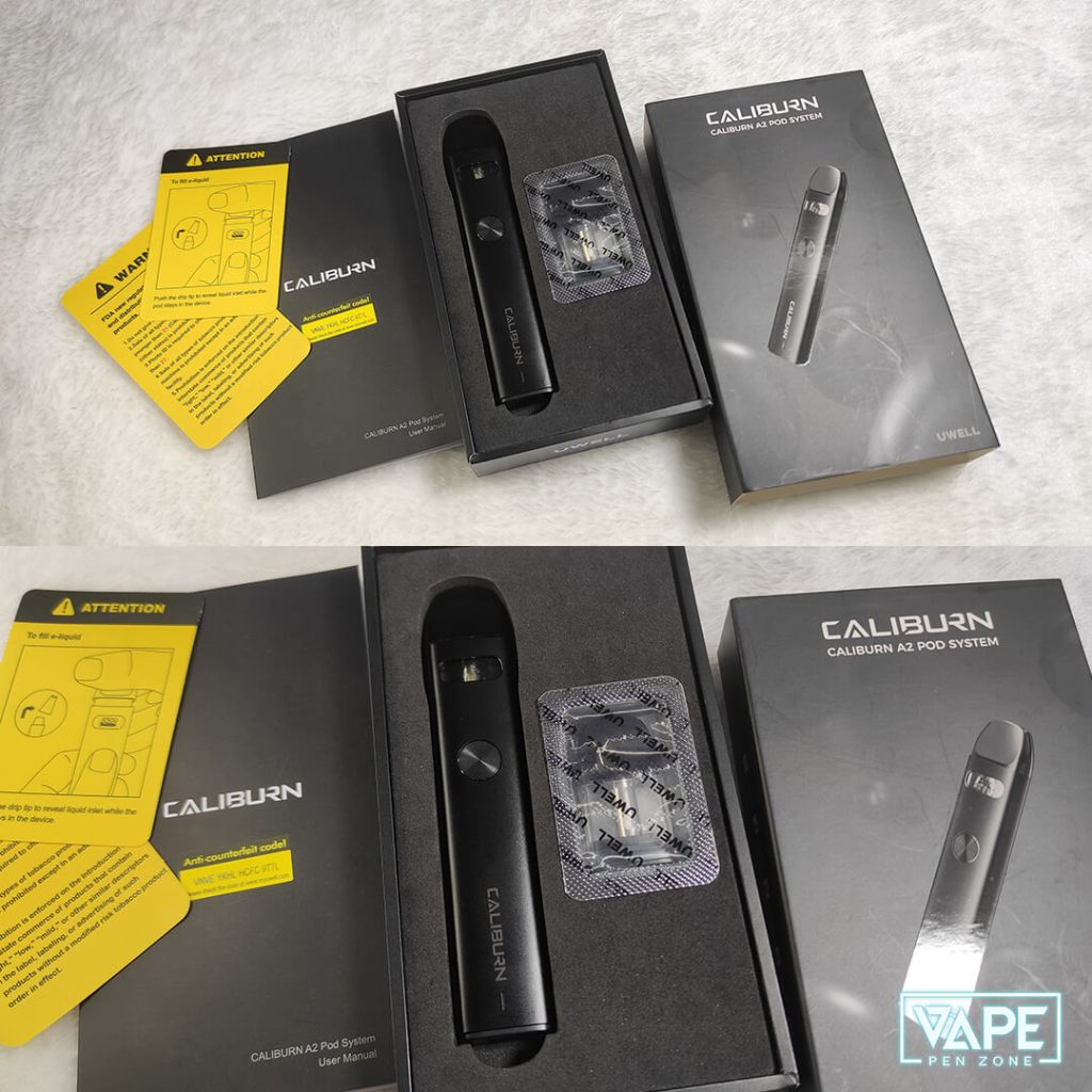 UWELL Caliburn A2 Review - Packge Content Details