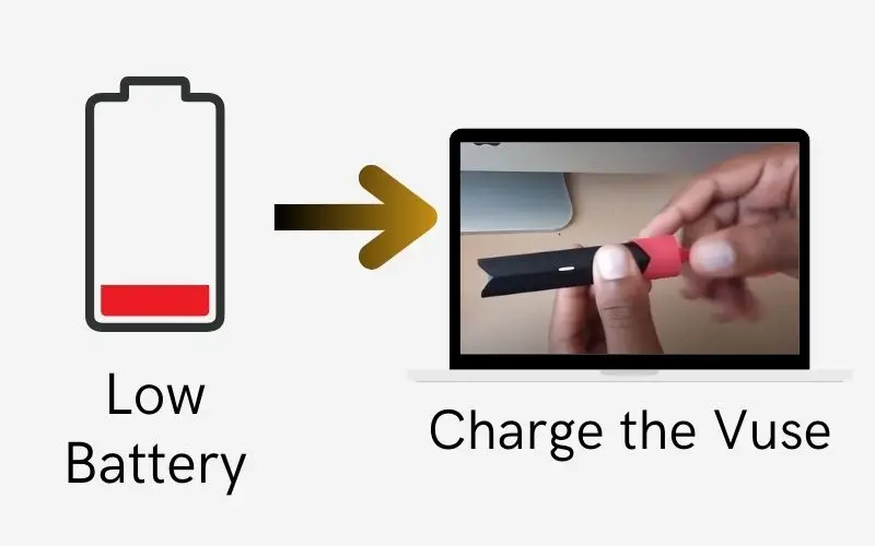 Vuse flashing light charge the Vuse