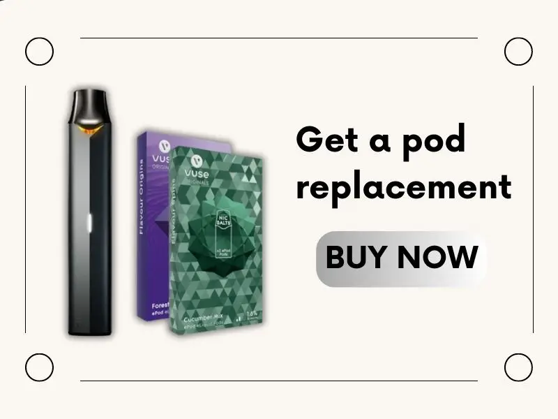 Vuse vape not charging pod replacement